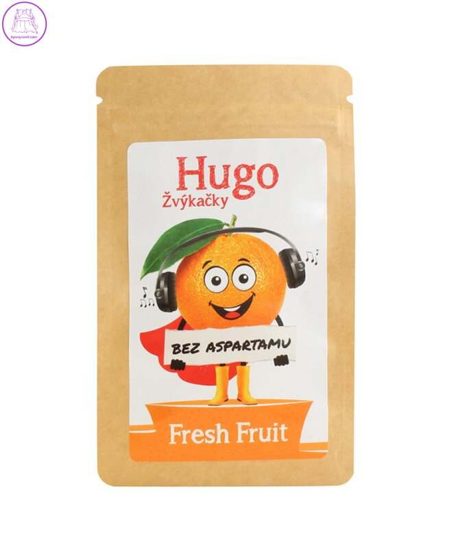 Žvýkačky FRESH FRUIT bez aspartamu 9g Hugo  3814