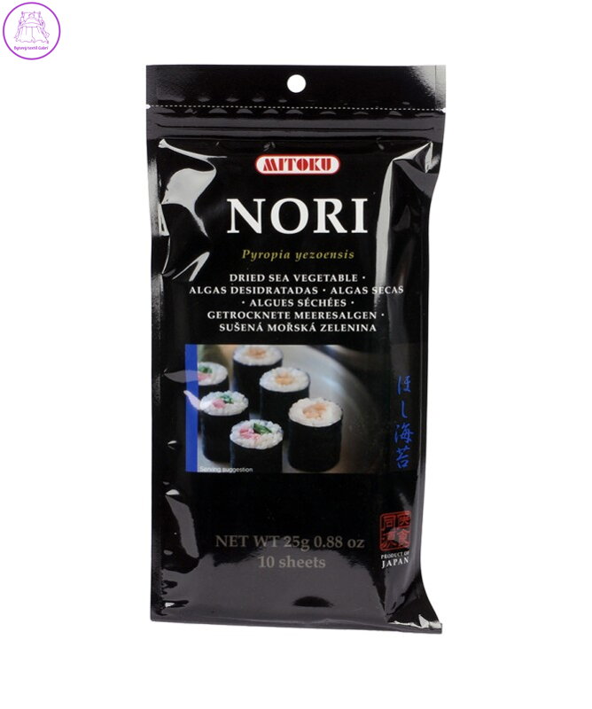 Mořské řasy Nori plátky 25g 10 listů Mitoku 4848