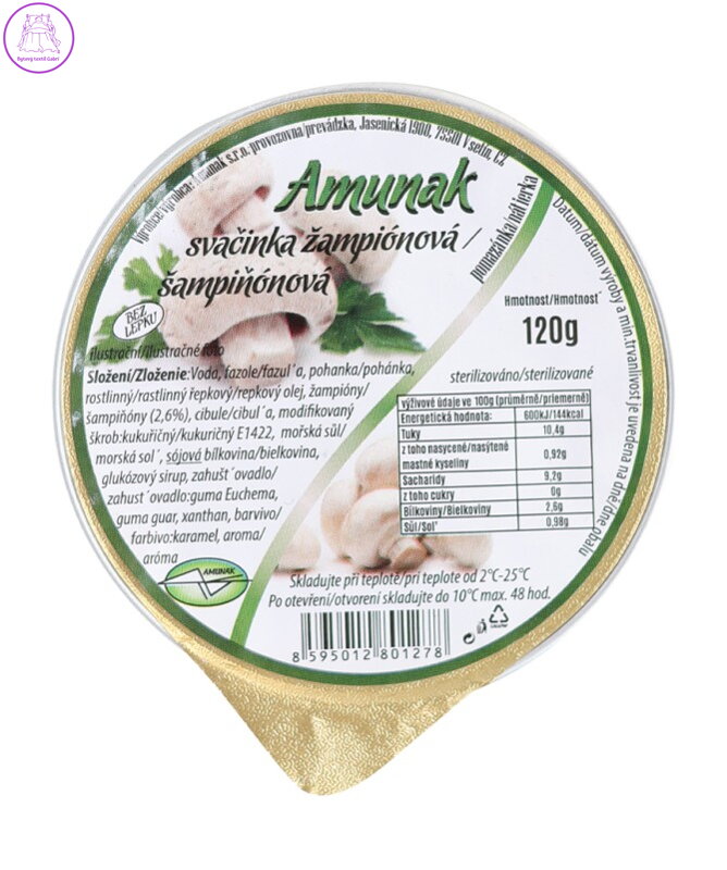 Svačinka žampiónová 120g Amunak bez lepku 5785