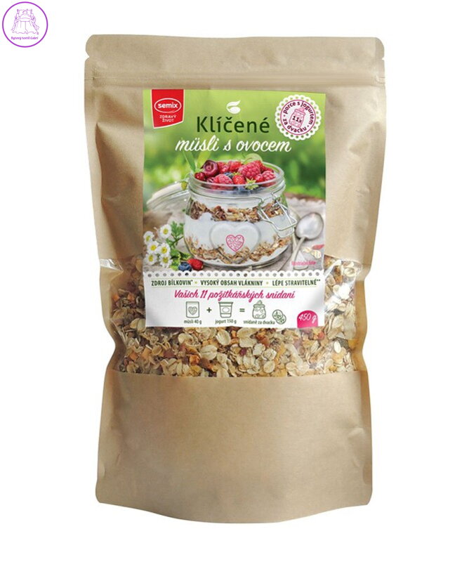 Müsli klíčené s ovocem 450g Semix bez lepku 1098