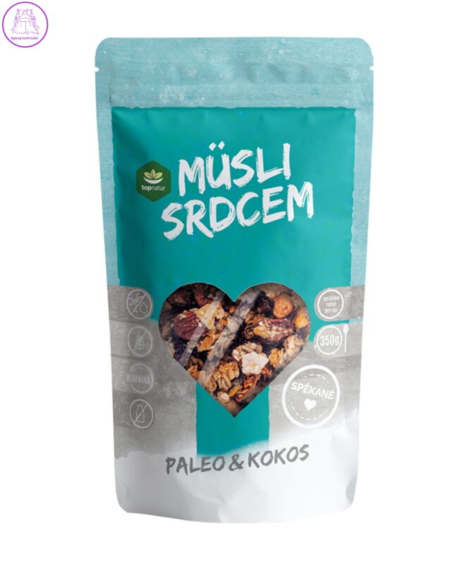 Müsli srdcem spékané paleo kokos 350g Topnatur bez lepku 204