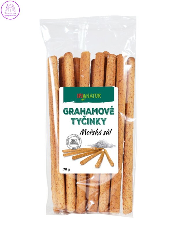 Grahamové celozrnné tyčinky mořská sůl 70g IPJ NATUR 2572