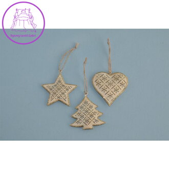 Dekorace závěsná - Vánoční motiv gliter 7 cm, mix / sada 6 ks