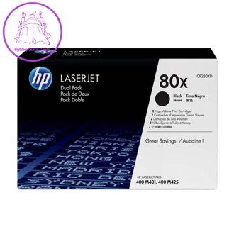 HP original toner CF280XD, black, 6900s, duo pack