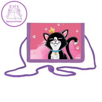 Dětská peněženka se šňůrkou - Cat Queen