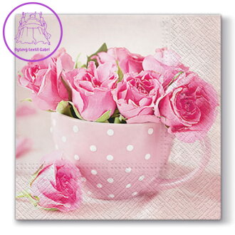Ubrousky TaT 33x33cm Roses in a Cup