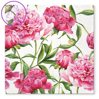 Ubrousky TaT 33x33cm Pink Peonies