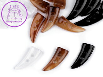 Plastový knoflík roh mini 10x23 mm