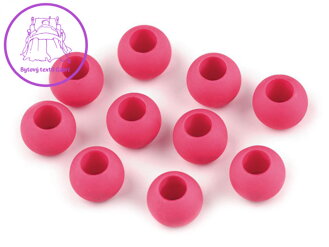 Plastové korálky matné s velkým průvlekem / plavkové 10x12 mm