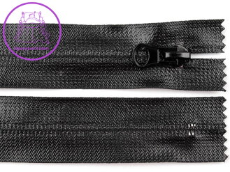 Voděodolný zip šíře 7 mm délka 18 cm spirálový