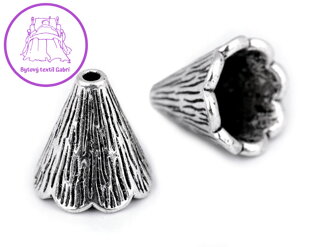 Koncovky na šňůrku / dekorační kaplíky 11x12 mm