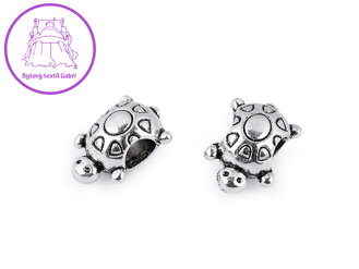 Kovový korálek želva 10x14 mm