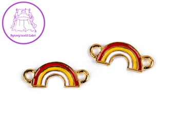 Ozdobný díl / přívěsek duha 7x17 mm