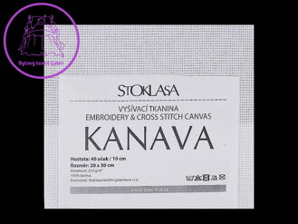 Vyšívací tkanina Kanava 20x30 cm 40 oček