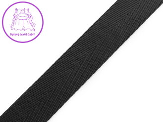 Hladký popruh s leskem šíře 20 mm