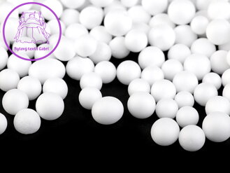 Výplň - polystyrenové kuličky Ø5-8 mm k výrobě dekorací