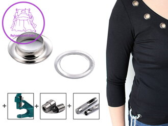 Průchodky s podložkou lesklé vnitřní Ø10 mm / vnější Ø16 mm