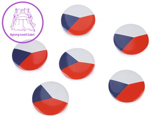 Placka - vlajka Česká republika Ø3,5 cm