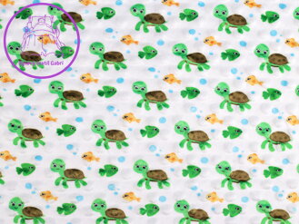 Minky s 3D puntíky želva