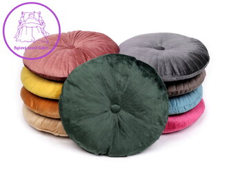 Kulatý sametový polštář Ø40 cm