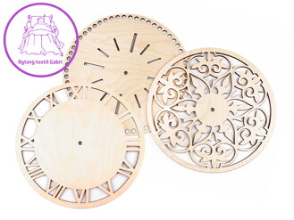 Hodinový ciferník / dřevěná mandala Ø29,5 cm
