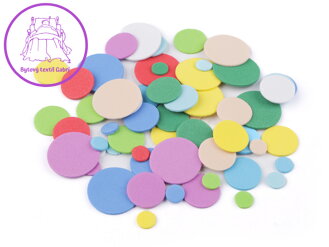 Pěnová guma Moosgummi kolečka - mix velikostí