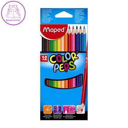 Pastelky MAPED "COLOR'PEPS" 12 ks