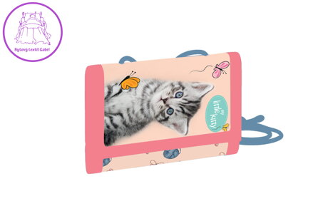 Dětská textilní peněženka kočka