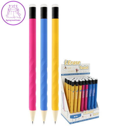 Roller gelový/gumovací M&G U8371, hrot 0,7 mm, modrá náplň (3 designy)