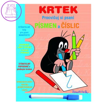 Kreativní sešit Akim - Procvičuj si písmena a číslice, Krteček