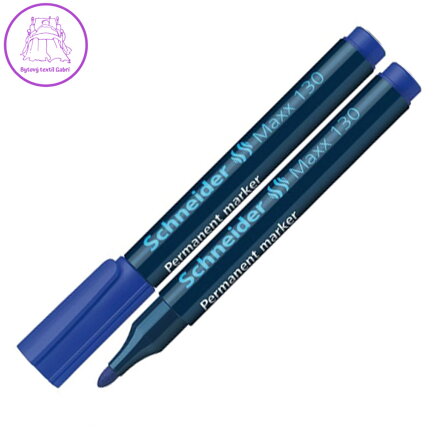 Permanentní popisovač, 1-3 mm, kuželový hrot, SCHNEIDER "Maxx 130", modrý