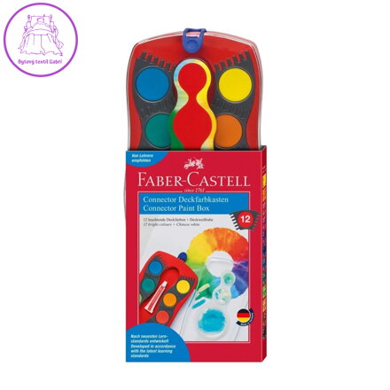Vodové barvy Faber-Castell stavebnicové 12 barev