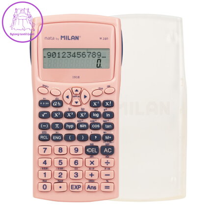 Kalkulačka MILAN M240 pink - vědecká 10+2 místná