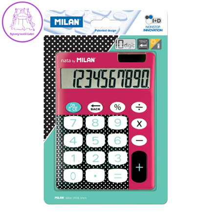 Kalkulačka MILAN stolní 10-místná 150610 růžová