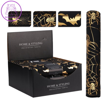 Organza látková 28x200 cm - Halloween (mix 3 motivů)