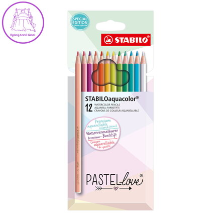 Akvarelové farbičky STABILO Pastel Love - sada 12 ks