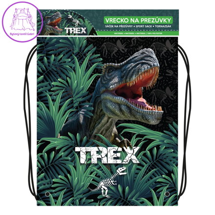 Vrecko na prezuvky s potlačou - Seria 6 - T-Rex