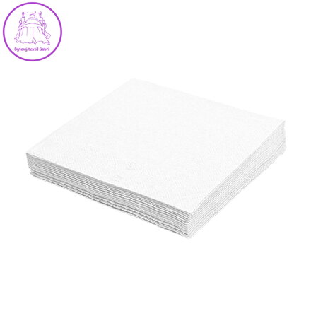 Ubrousky 2-vrstvé 33 x 33 cm bílé 50 ks