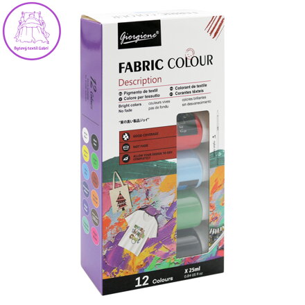 Barvy na textil 25 ml /12 barev