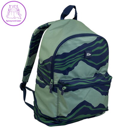 Školní batoh MILAN Melt Green 2 zipový