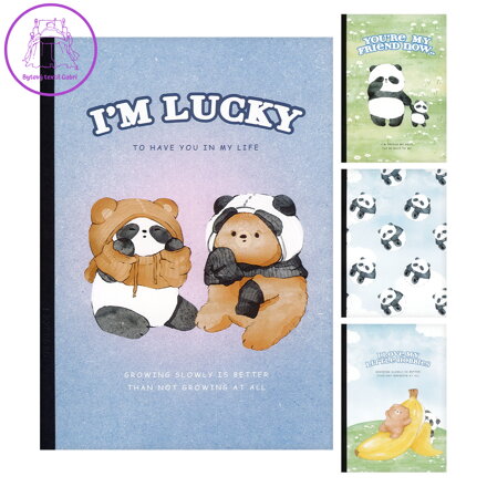 Sešit linkovaný A5 M&G Panda a Medvěd (4 designy)