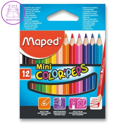 Pastelky trojhranné MAPED "COLOR`PEPS MINI", 12 ks