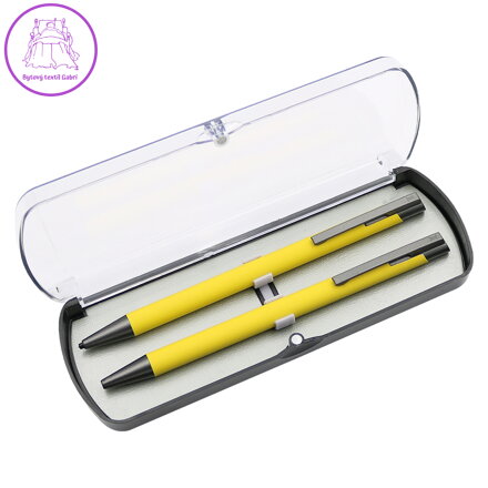 Dárková sada kov mechanická tužka + kuličkové pero ARMI SOFT žlutá