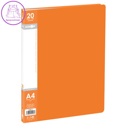 Katalogová kniha A4/20 listová, oranžová
