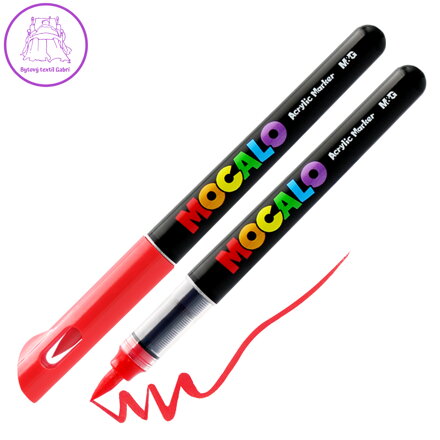 M&G MOCALO Akrylový popisovač, štětcový hrot - červený 235 M&G MOCALO Akrylový popisovač, štětcový hrot - červený 235