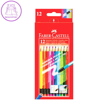 Pastelky Faber-Castell gumovatelné 12 fareb