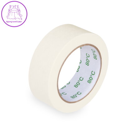 Lepící páska krep bílá 50 m x 38 mm (do +80 ° C)