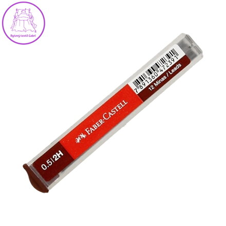 Grafitové tuhy FABER-CASTELL 2H / 0,5 mm, 12 ks