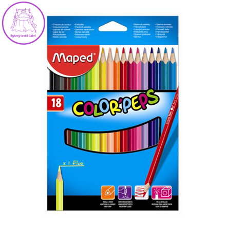 Pastelky MAPED "COLOR'PEPS" 18 ks