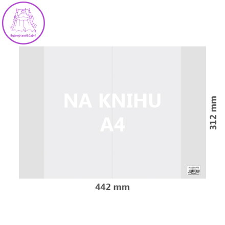 Obal na knihu A4 PVC 442x312 mm, hrubý/transparentní, 1 ks